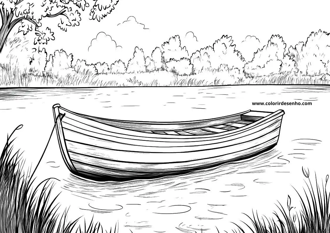 Educational Boat Coloring Pages 8