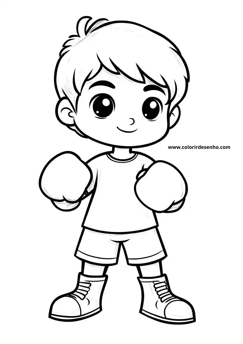 Educational Boxing Coloring Pages 1