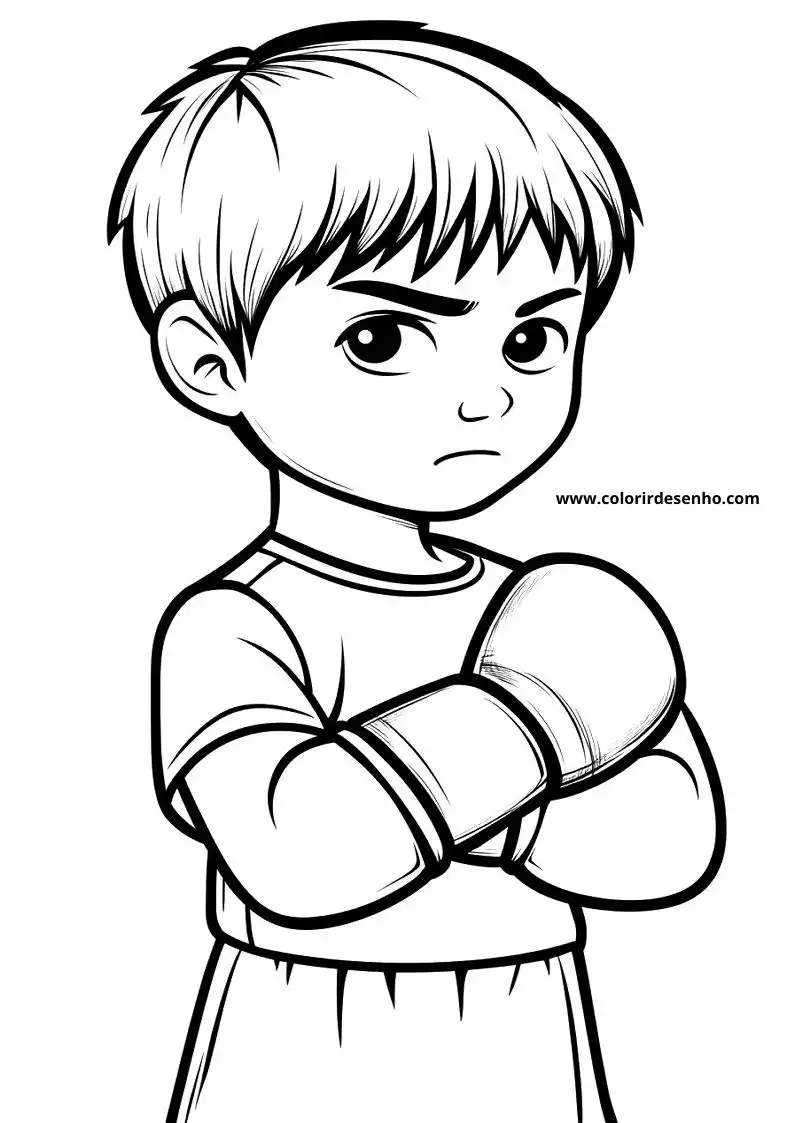 Educational Boxing Coloring Pages 10