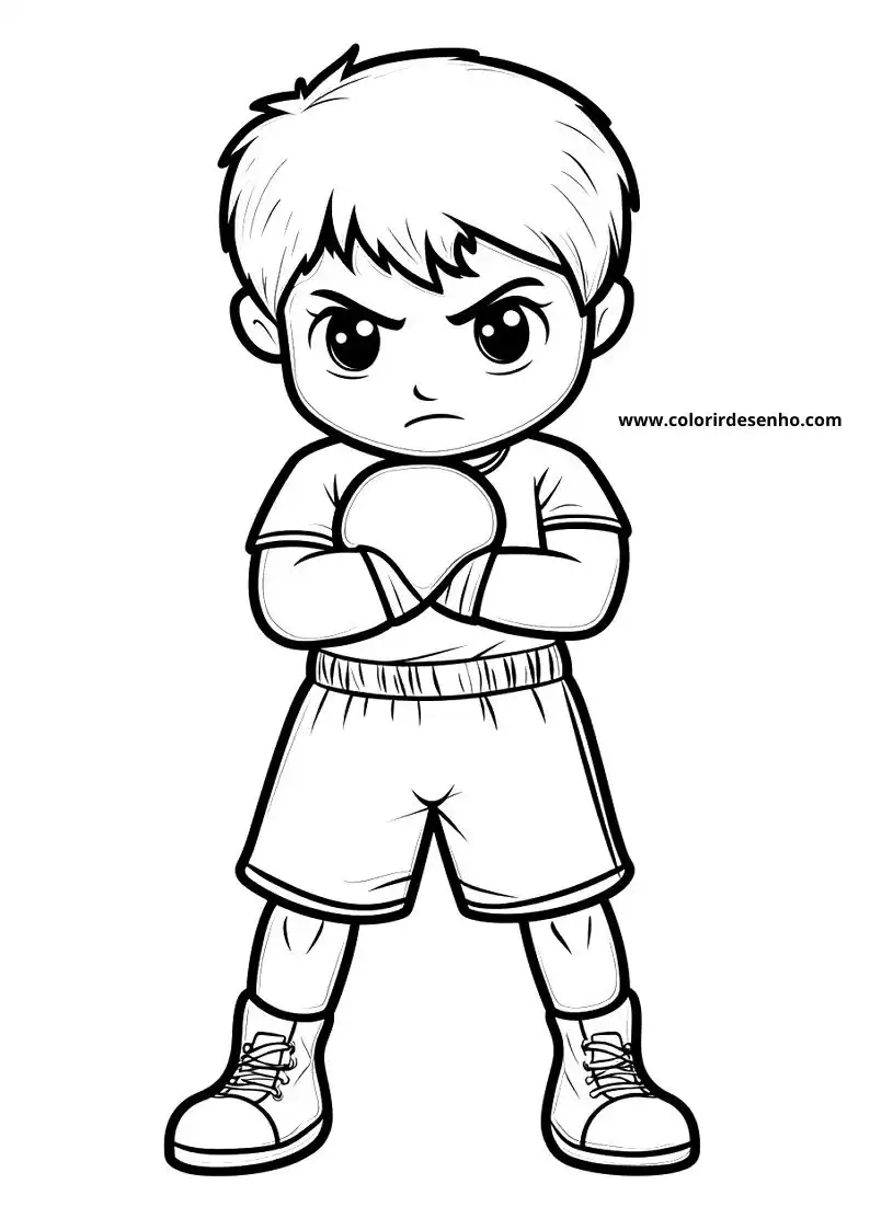 Educational Boxing Coloring Pages 11