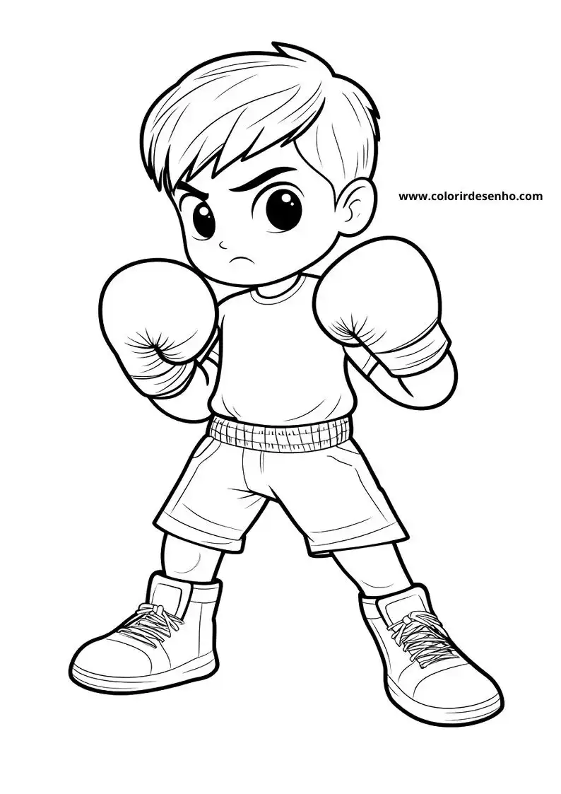 Educational Boxing Coloring Pages 12