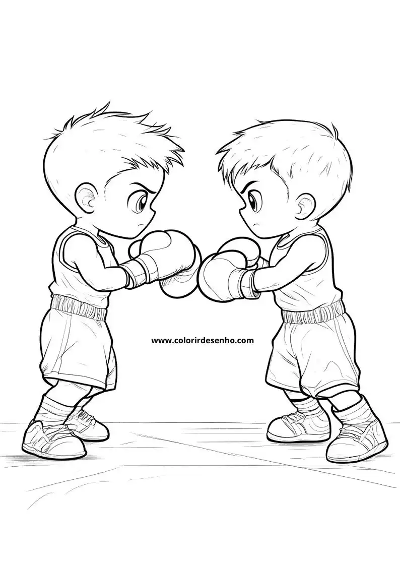 Educational Boxing Coloring Pages 2