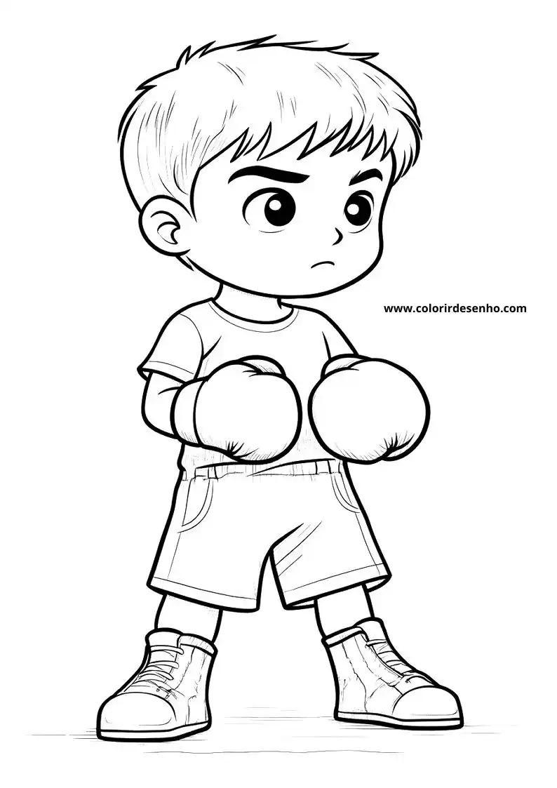 Educational Boxing Coloring Pages 3