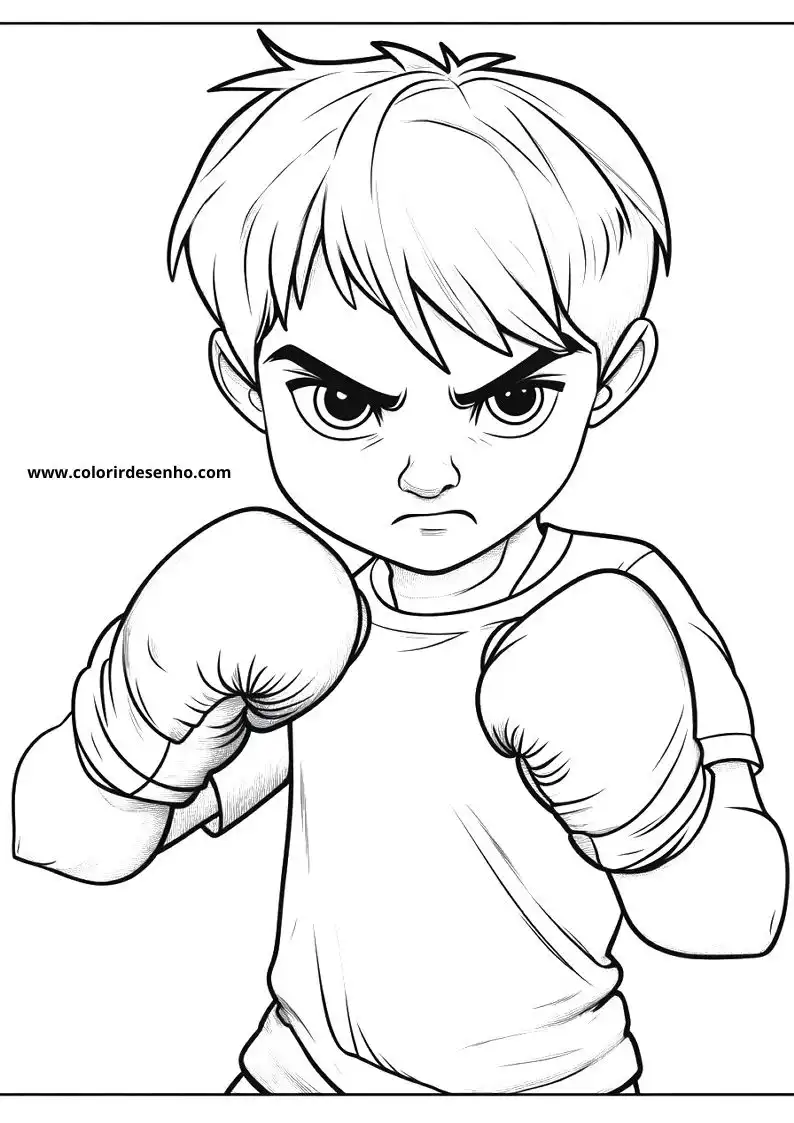 Educational Boxing Coloring Pages 4