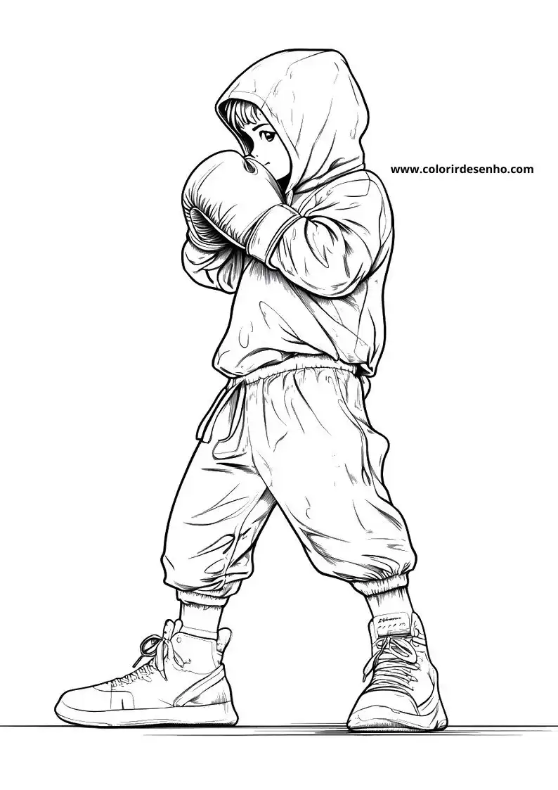 Educational Boxing Coloring Pages 5
