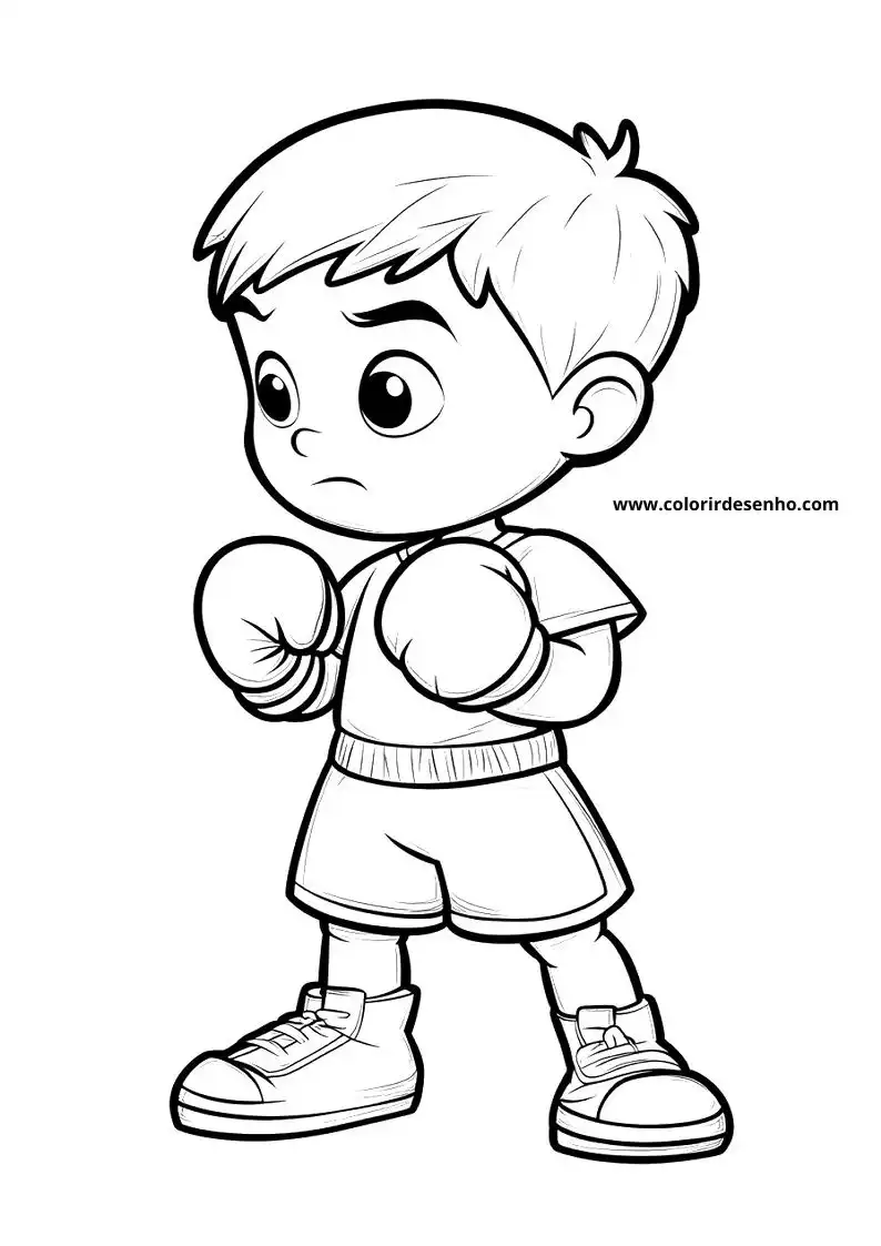 Educational Boxing Coloring Pages 6