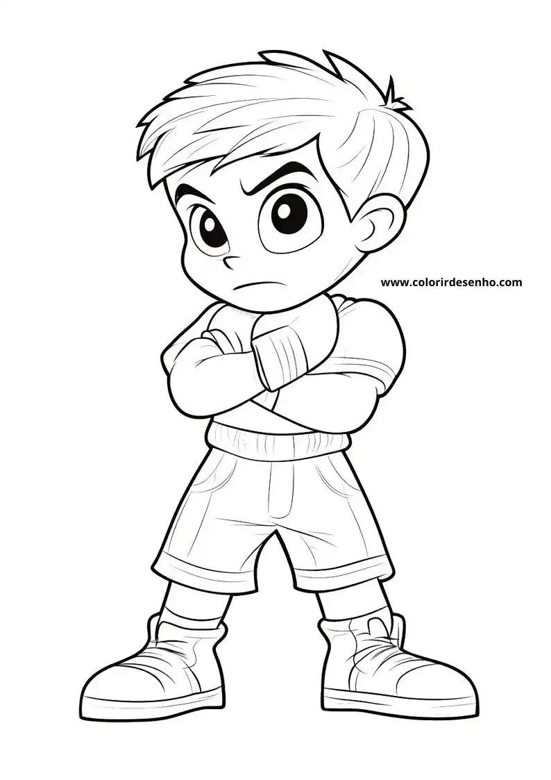 Educational Boxing Coloring Pages 8