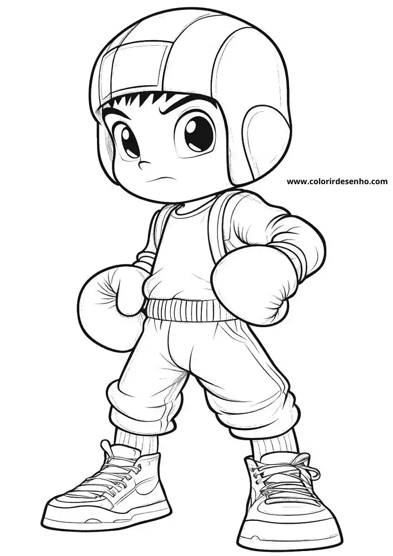 Educational Boxing Coloring Pages 9