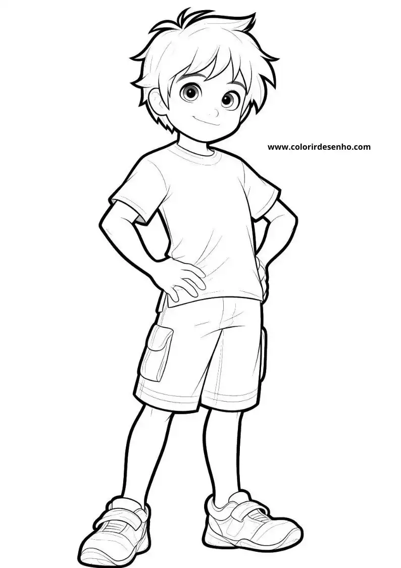 Educational Boy Coloring Pages 9