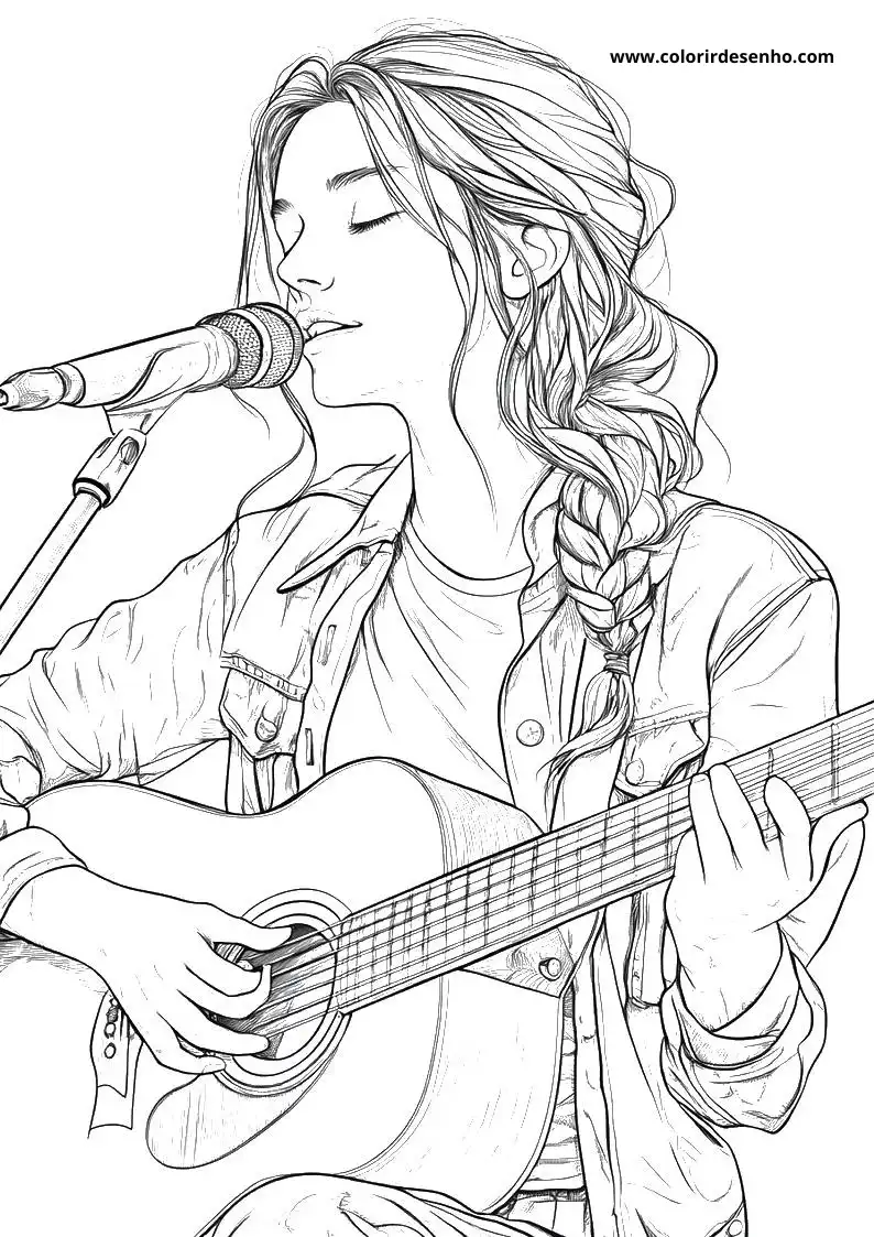 Educational Country Music Coloring Pages 6