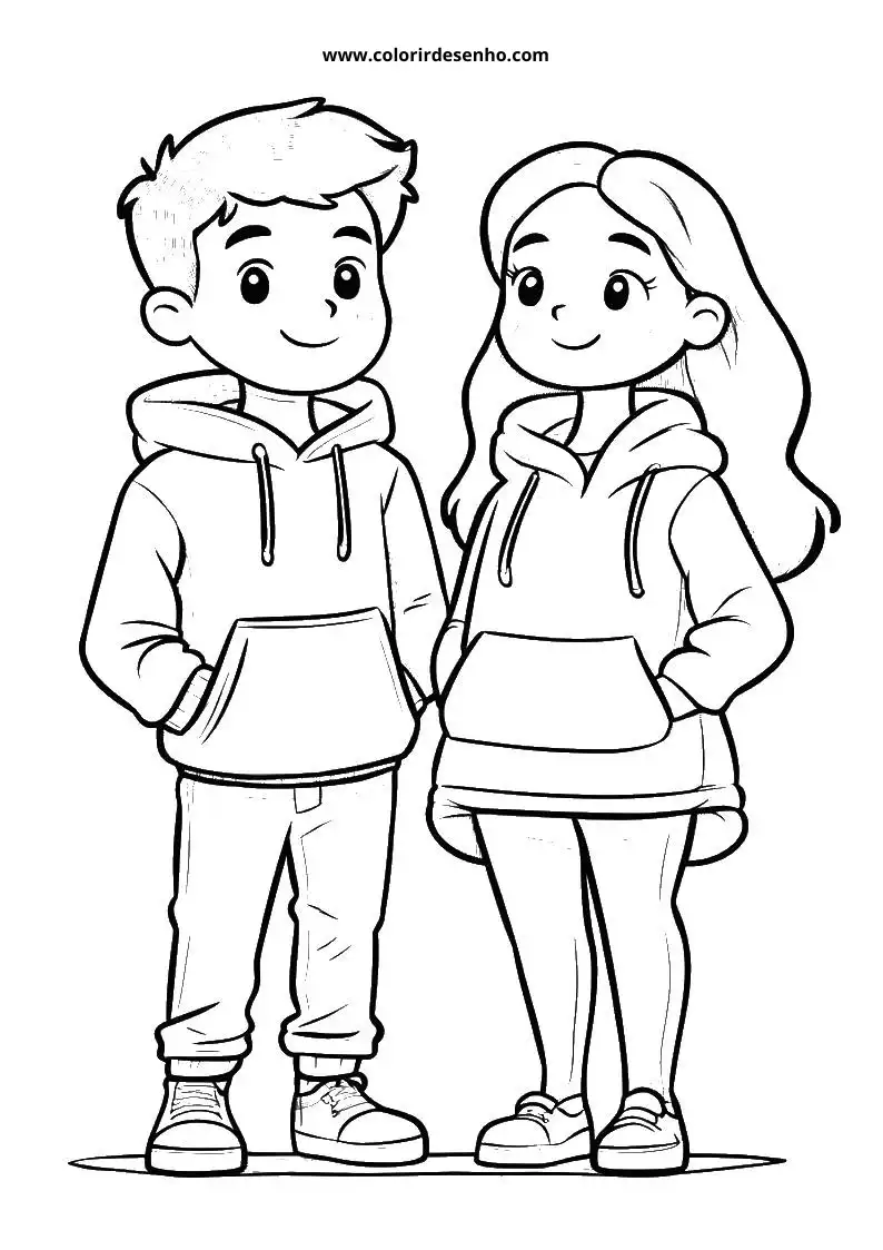 Educational Couples Coloring Pages 4