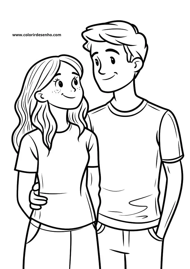 Educational Couples Coloring Pages 8