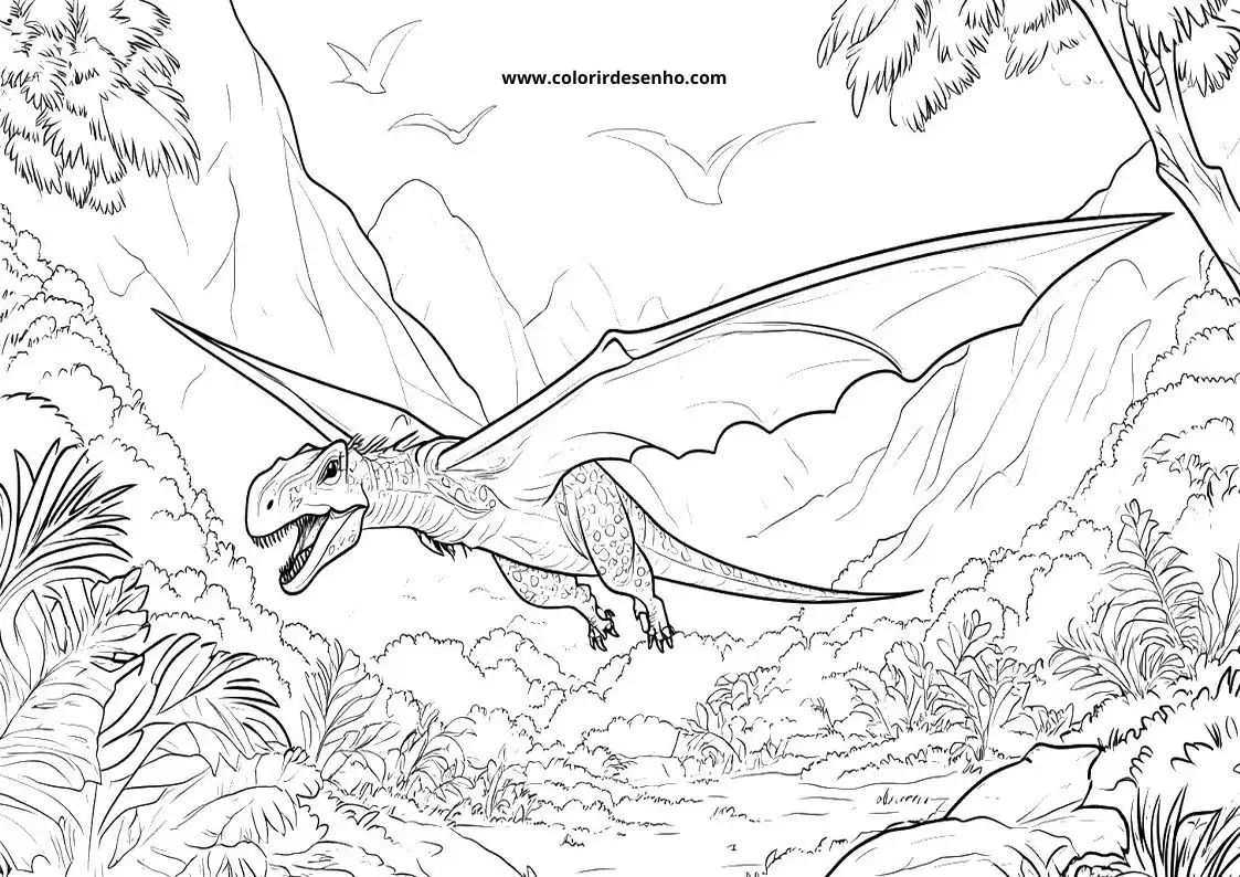 Educational Dinosaur Coloring Pages 8