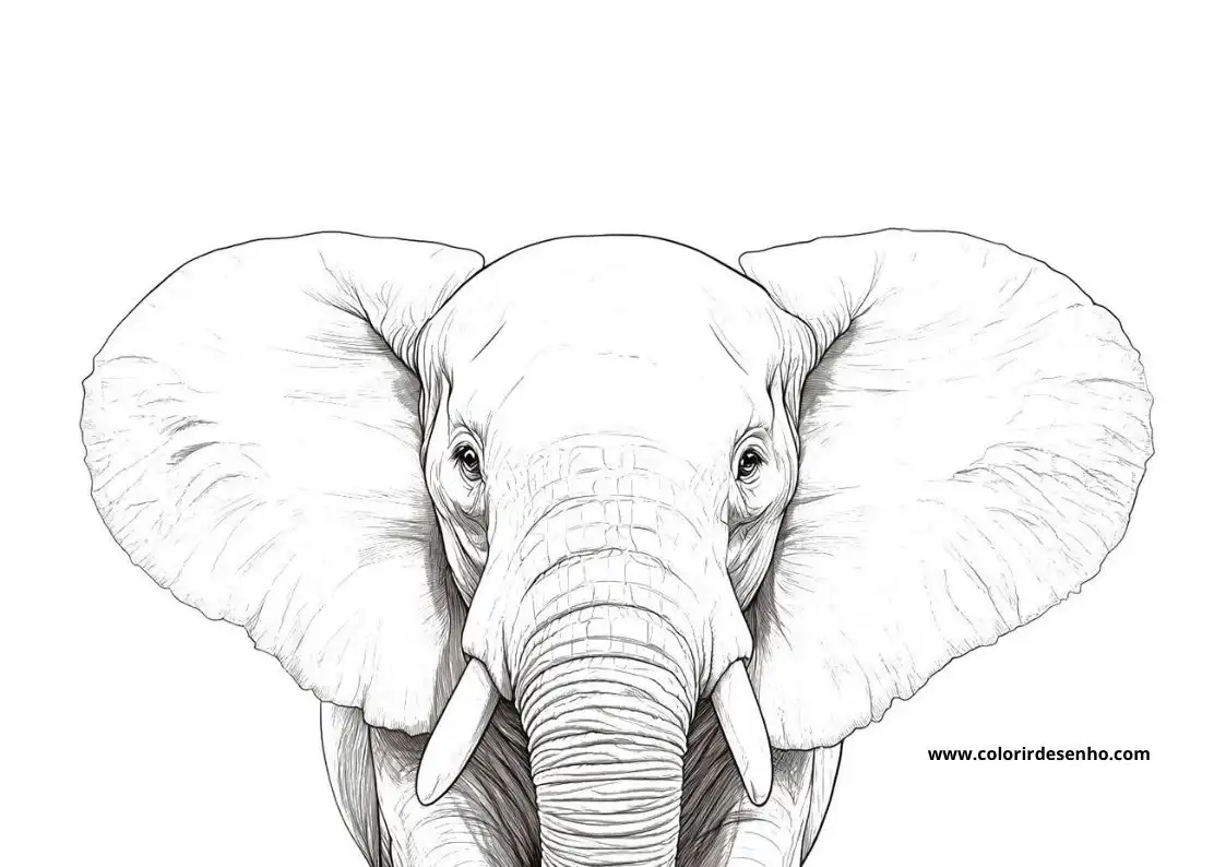 Educational Elephant Coloring Pages 10