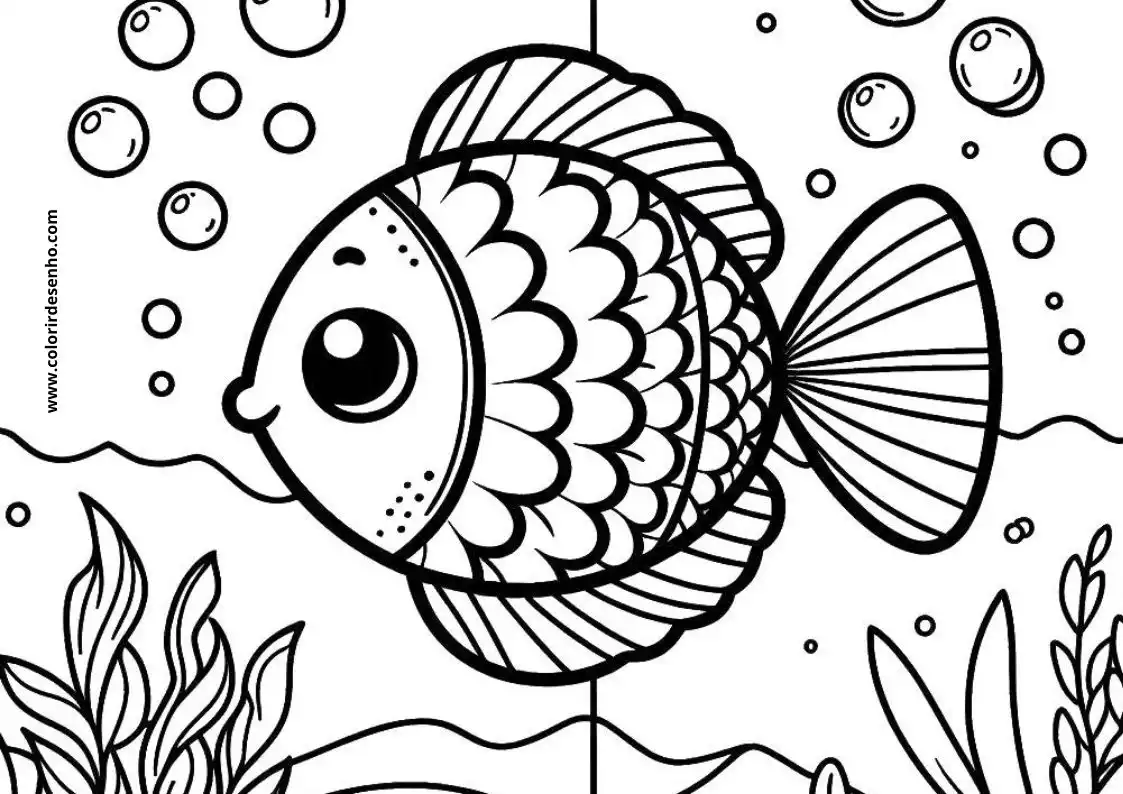Educational Fish Coloring Pages 1