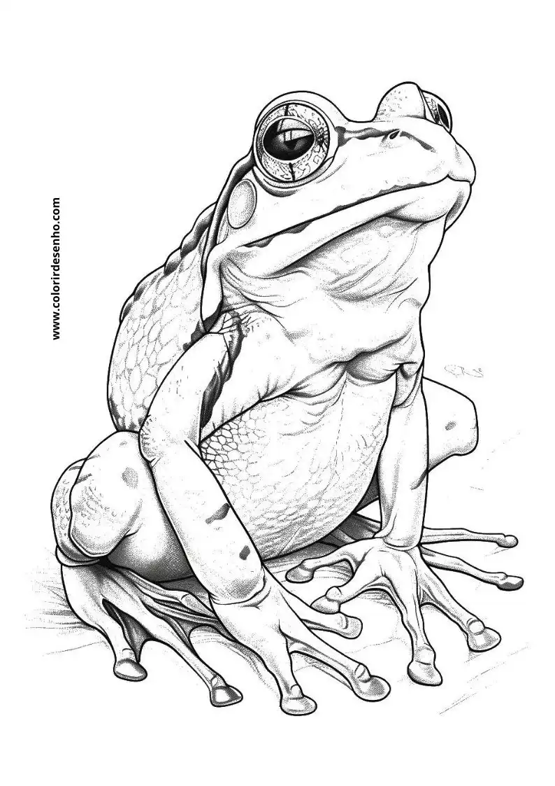 Educational Frog Coloring Pages 1