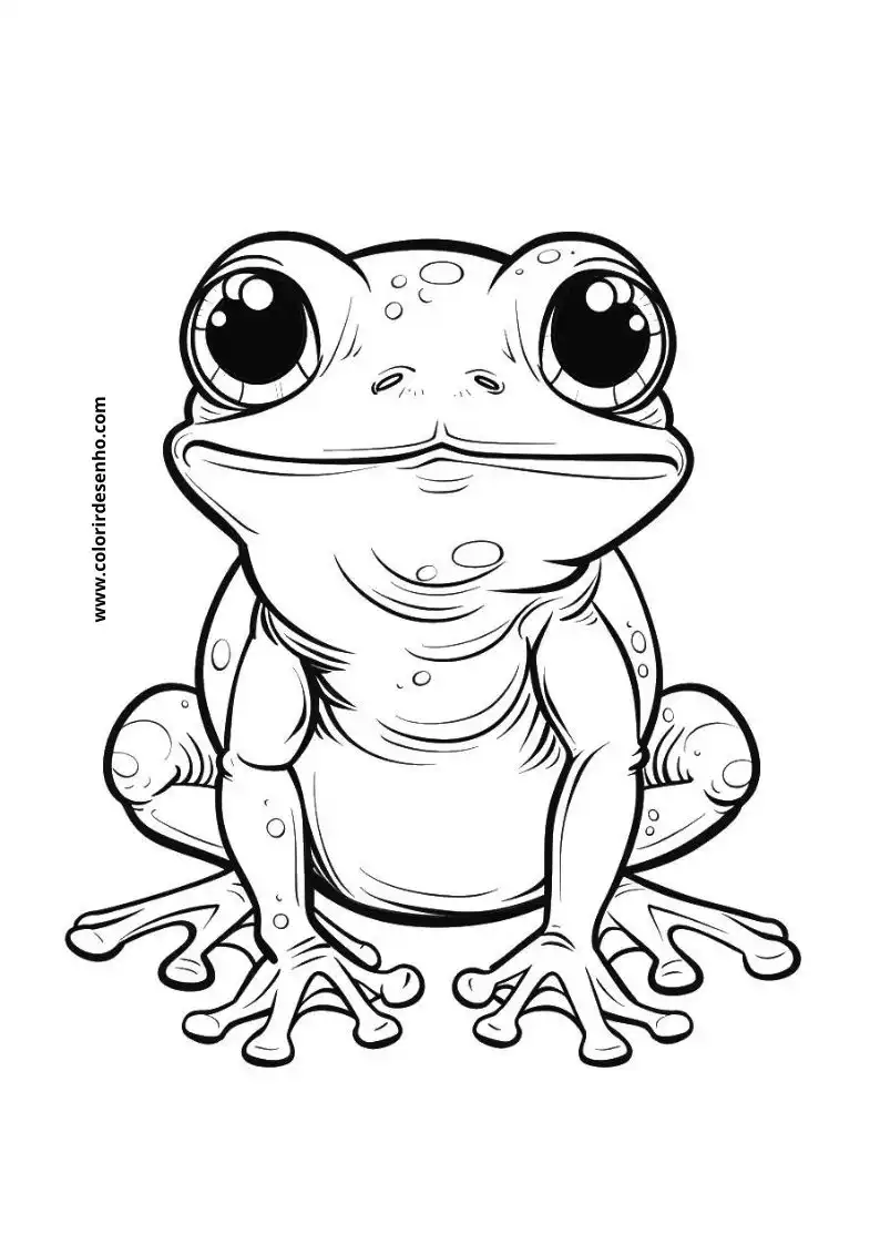 Educational Frog Coloring Pages 4