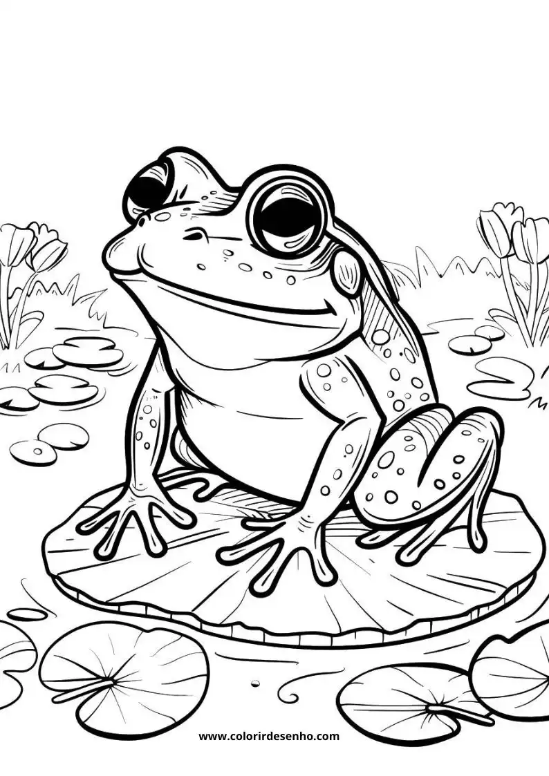 Educational Frog Coloring Pages 5