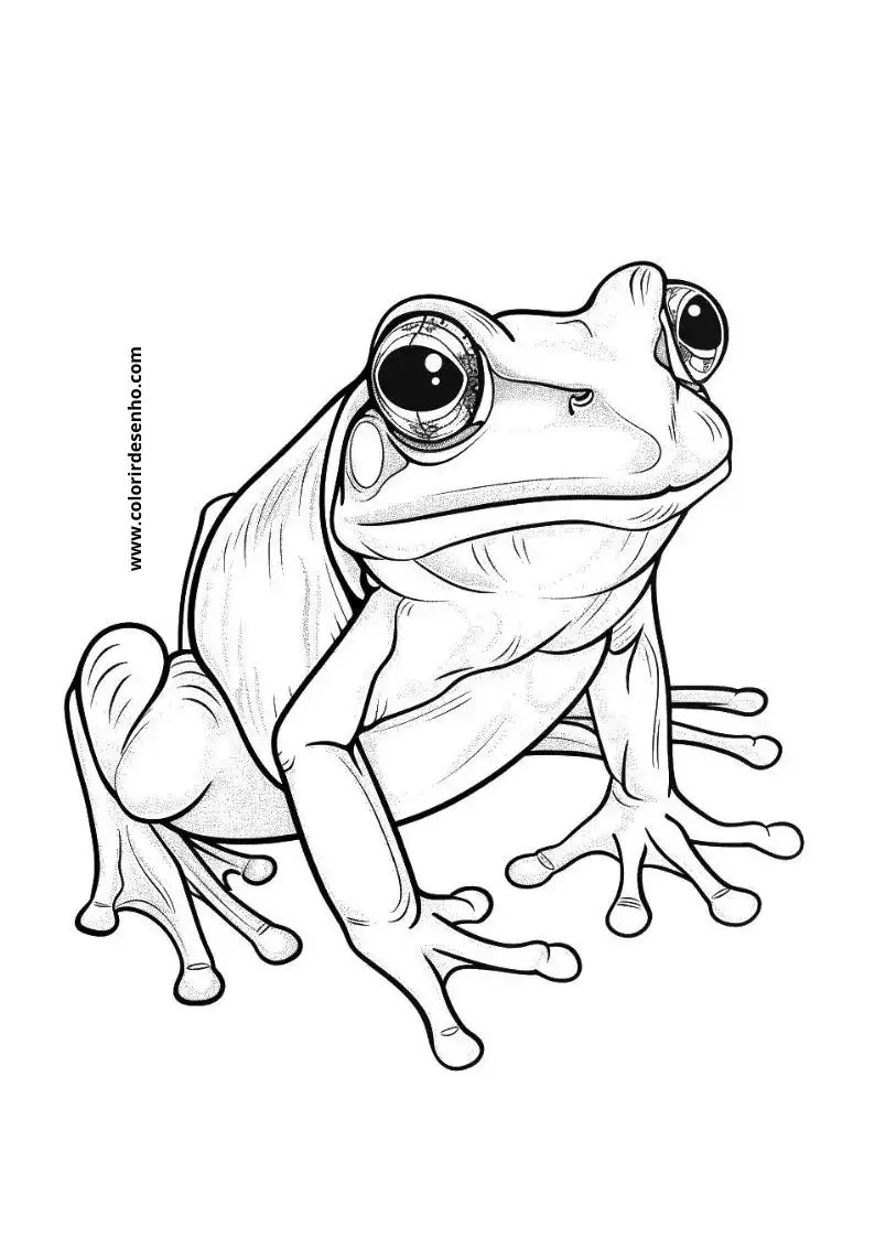 Educational Frog Coloring Pages 6