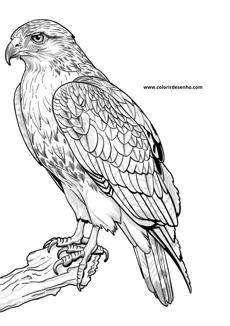 Educational Hawk Coloring Pages 1