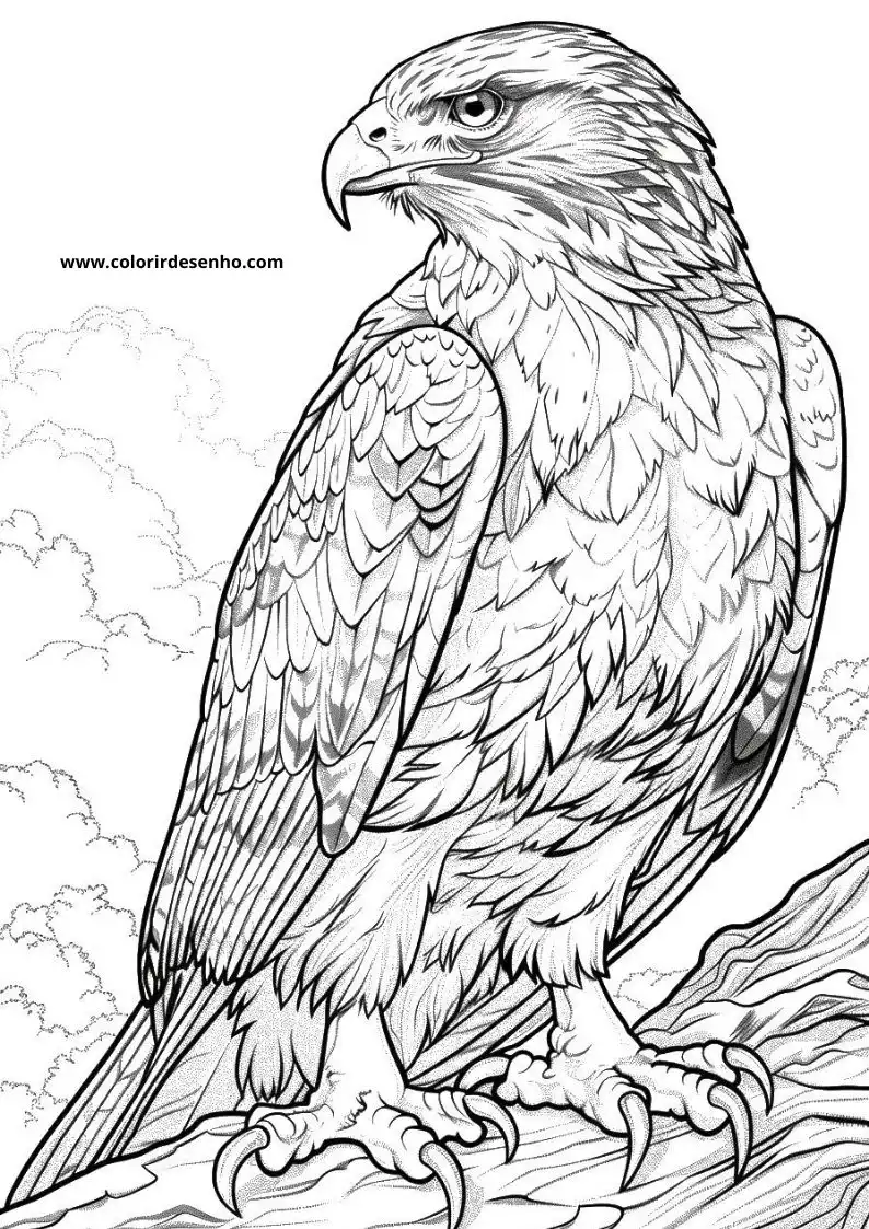 Educational Hawk Coloring Pages 3