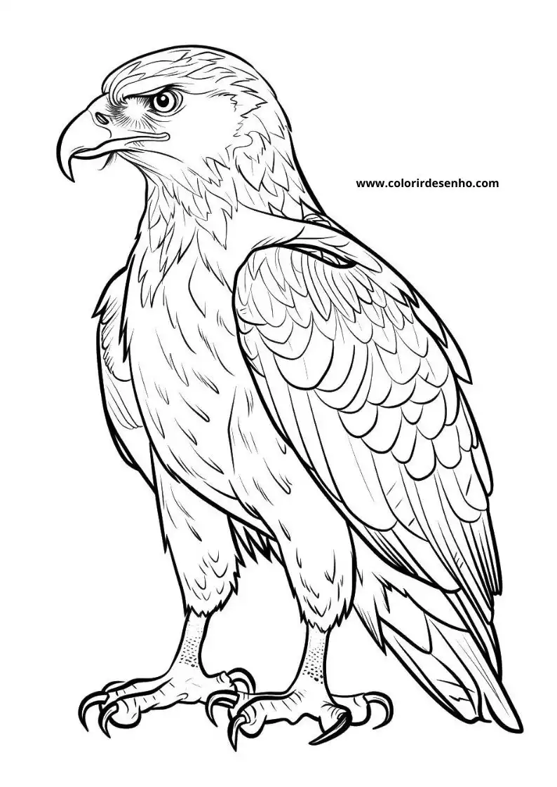 Educational Hawk Coloring Pages 7