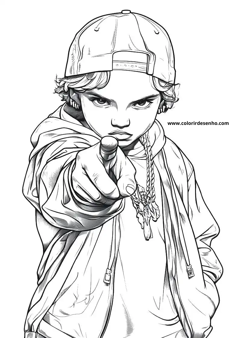 Educational Hip Hop Coloring Pages 8