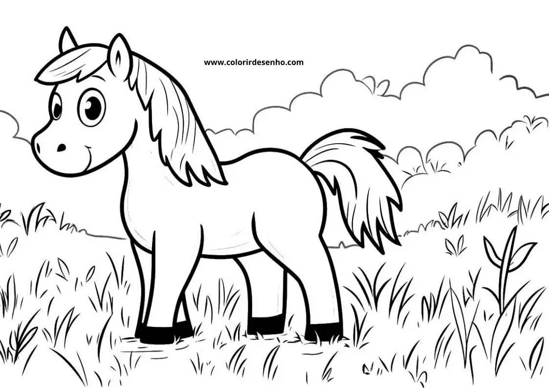 Educational Horse Coloring Pages 4