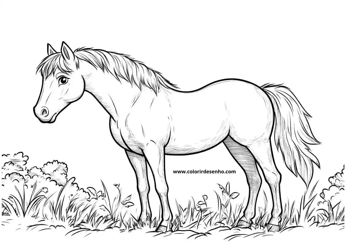 Educational Horse Coloring Pages 8