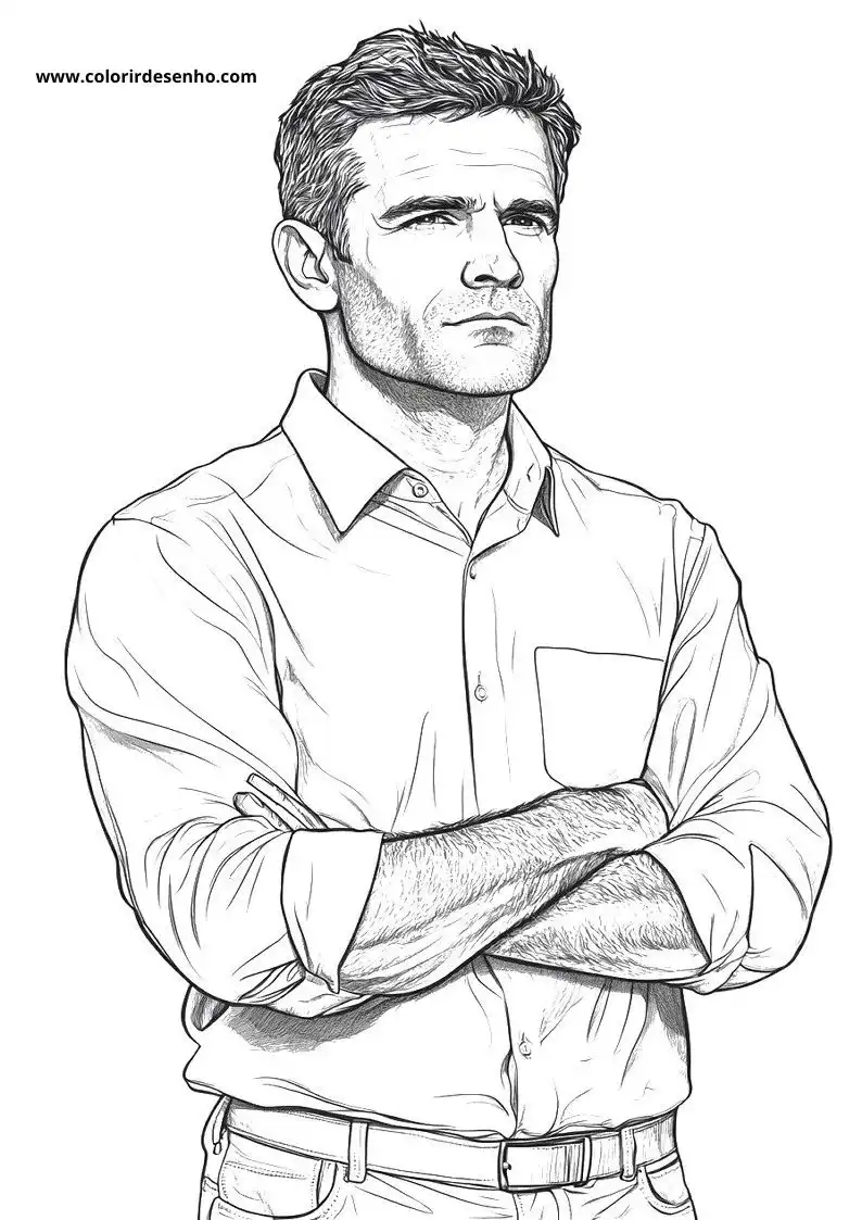 Educational Man Coloring Pages 2