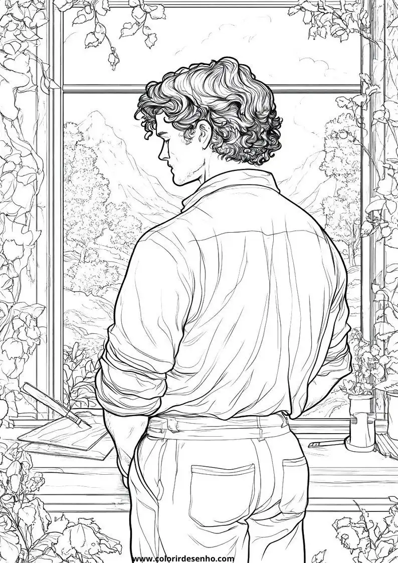 Educational Man Coloring Pages 4