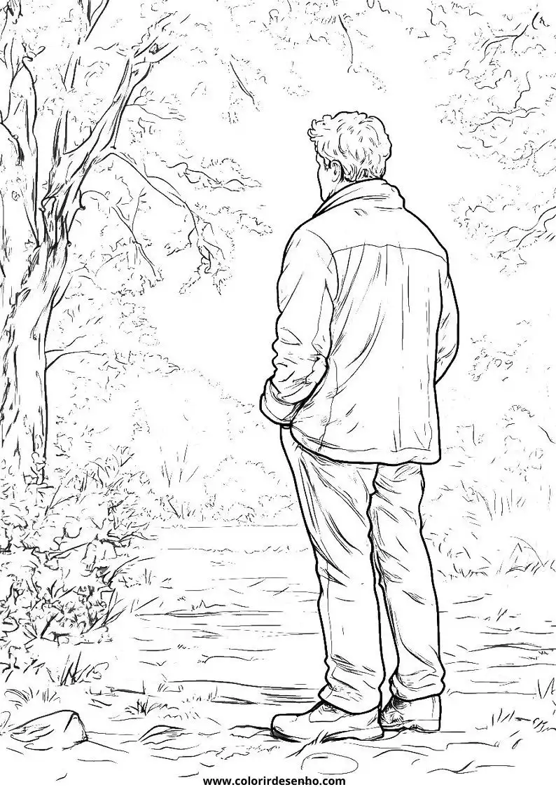 Educational Man Coloring Pages 6