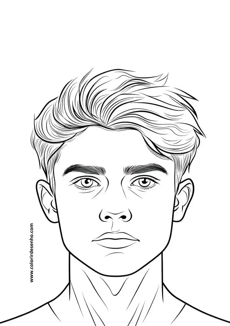 Educational Man’s Face Coloring Pages 10