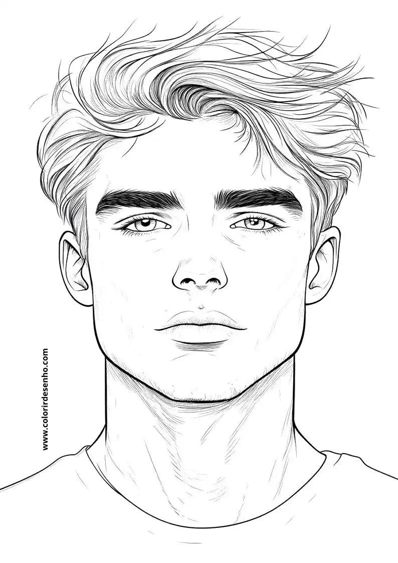 Educational Man’s Face Coloring Pages 11