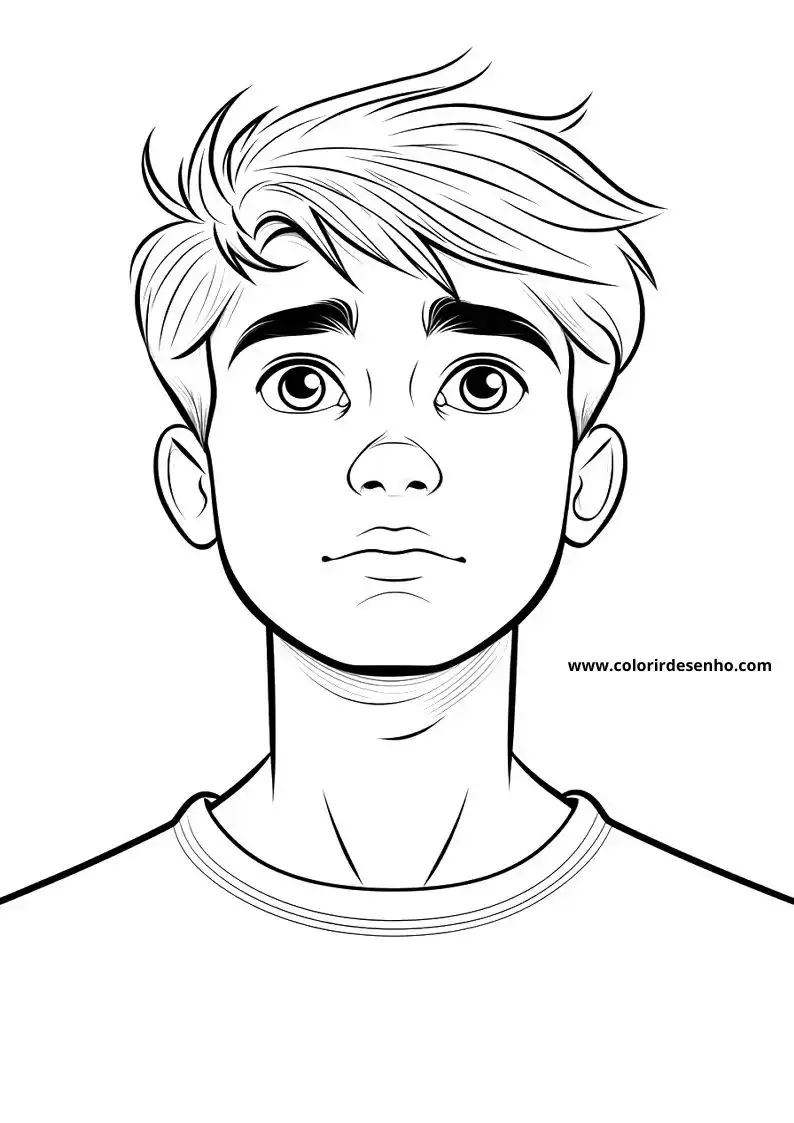 Educational Man’s Face Coloring Pages 2