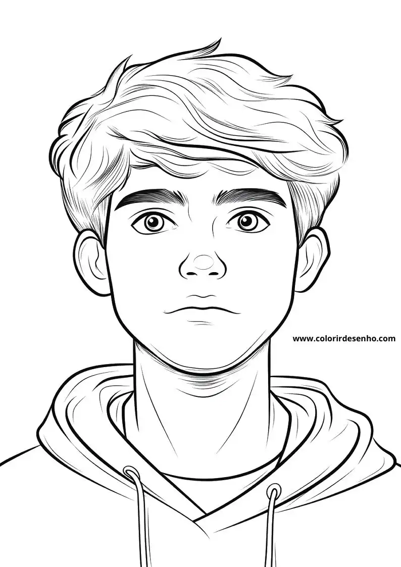 Educational Man’s Face Coloring Pages 3