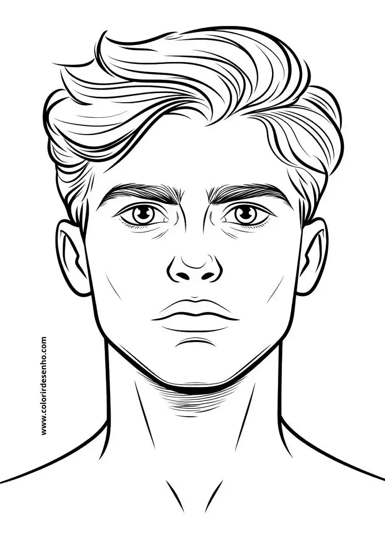 Educational Man’s Face Coloring Pages 4