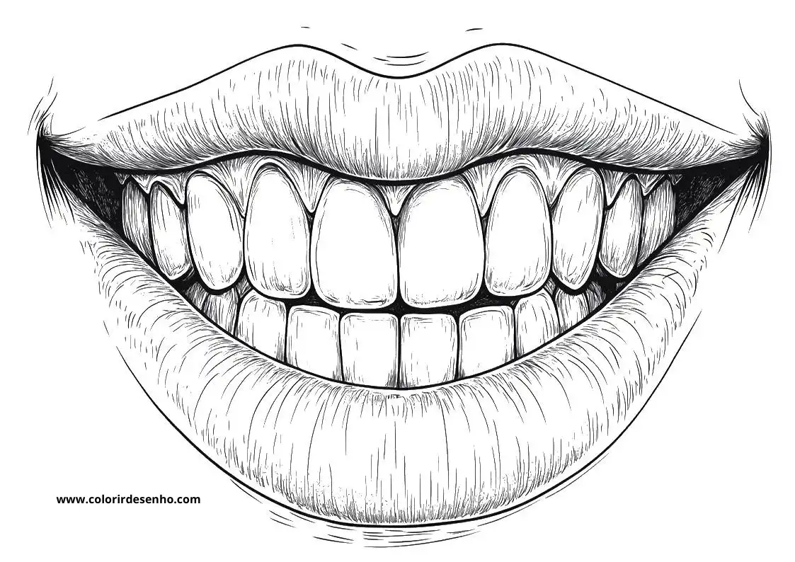 Educational Mouth Coloring Pages 1