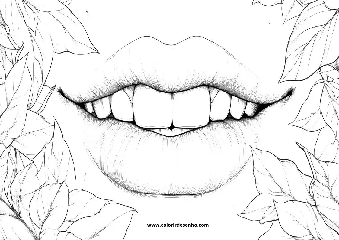 Educational Mouth Coloring Pages 4