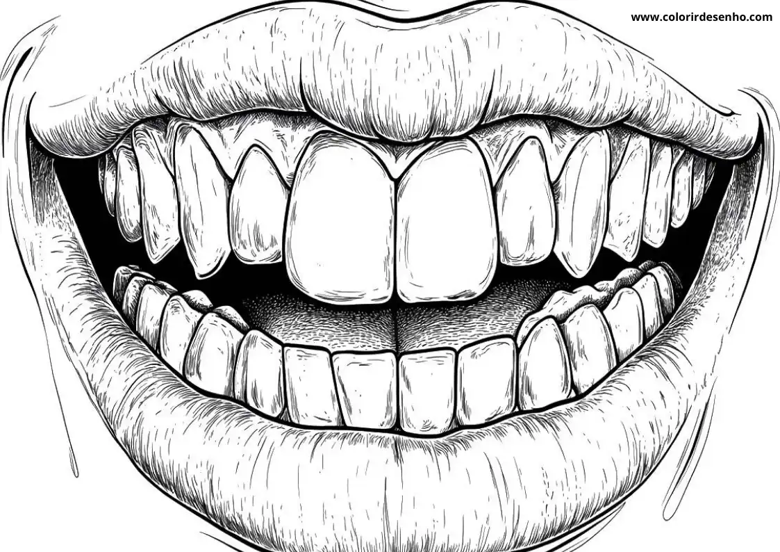 Educational Mouth Coloring Pages 5