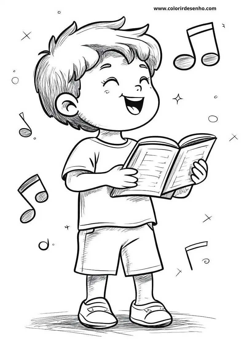 Educational Music Coloring Pages 1