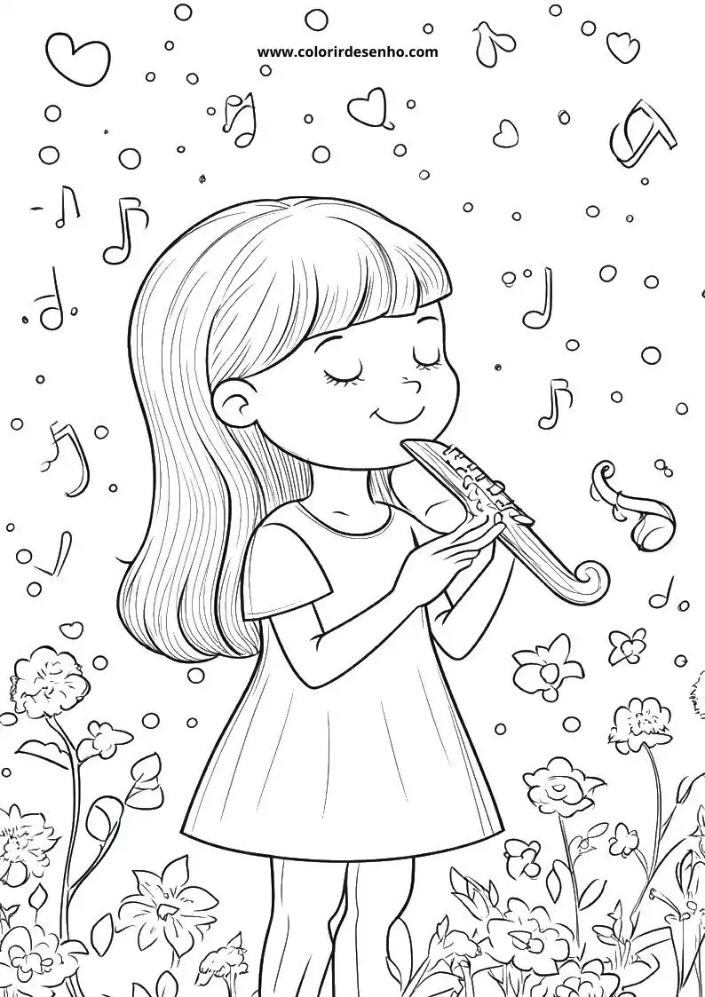 Educational Music Coloring Pages 5
