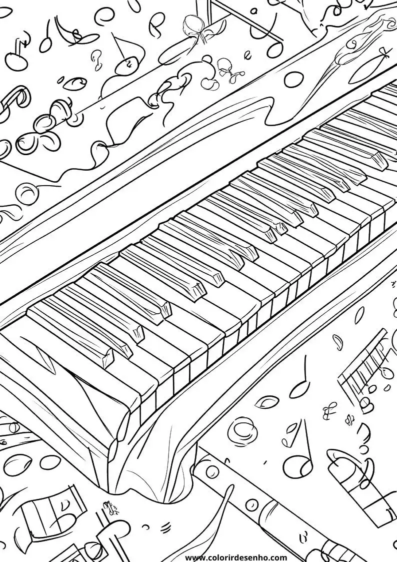 Educational Music Coloring Pages 8