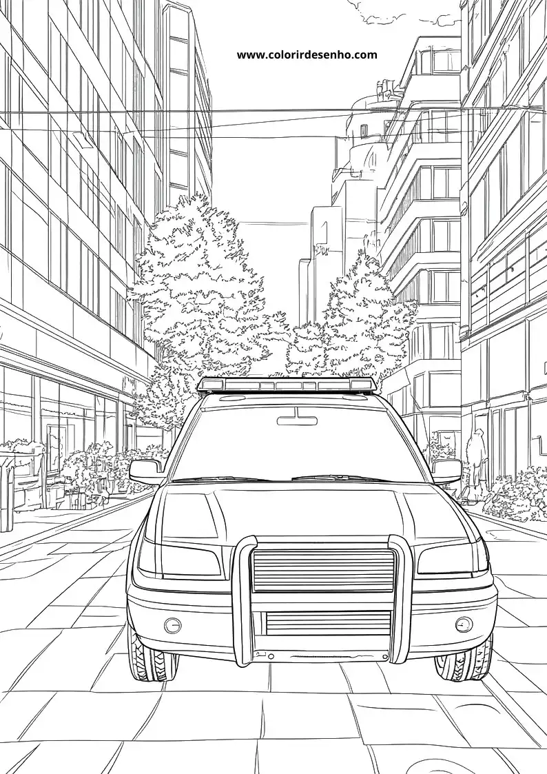 Educational Police Coloring Pages 4