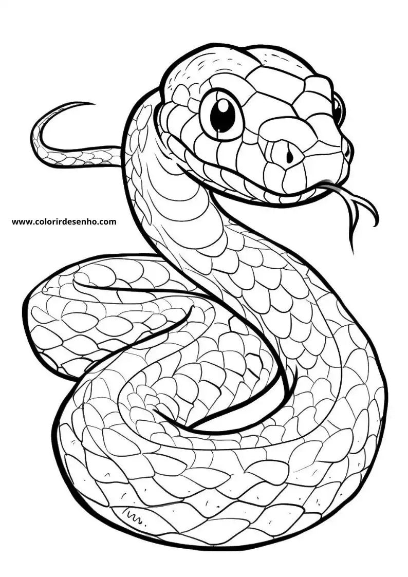 Educational Snake Coloring Pages 1