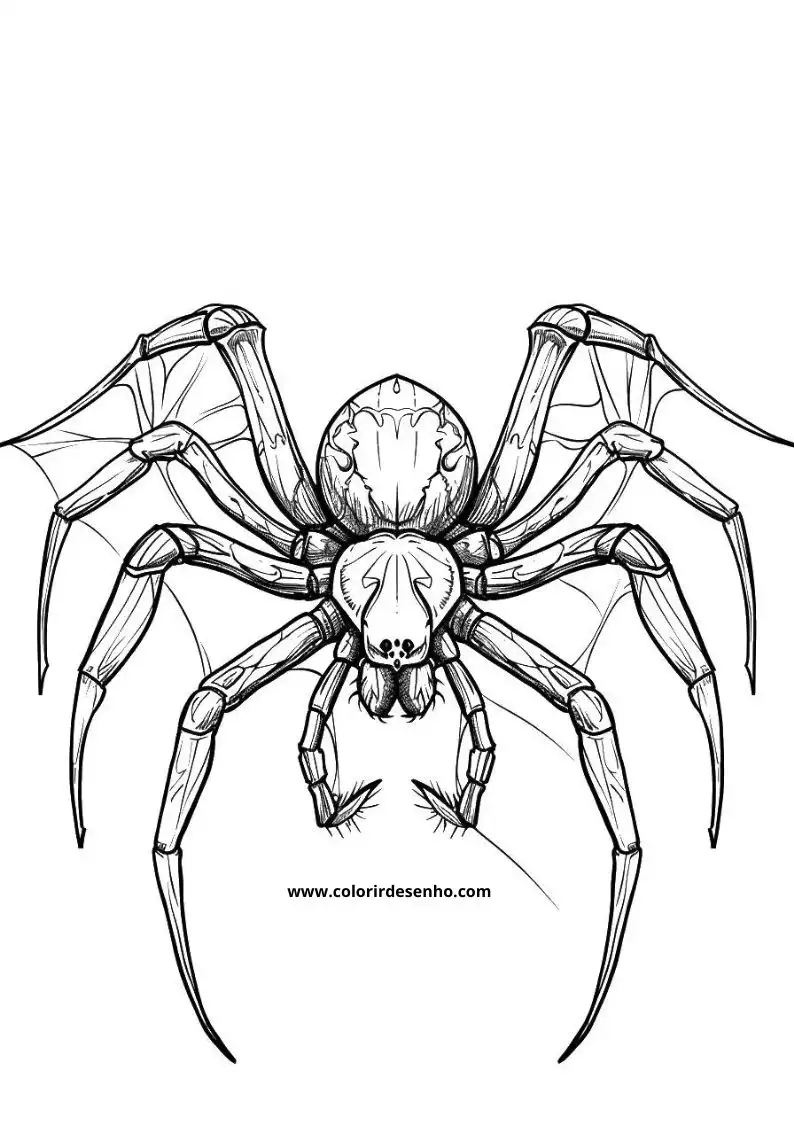 Educational Spider Coloring Pages 3