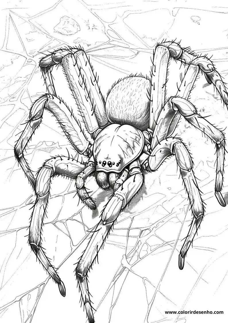 Educational Spider Coloring Pages 4