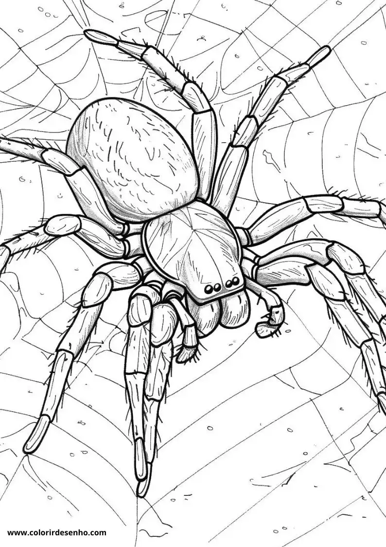 Educational Spider Coloring Pages 6