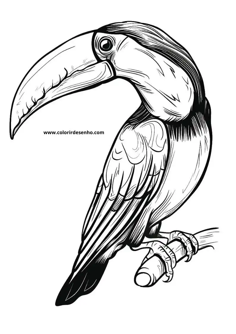 Educational Toucan Coloring Pages 1