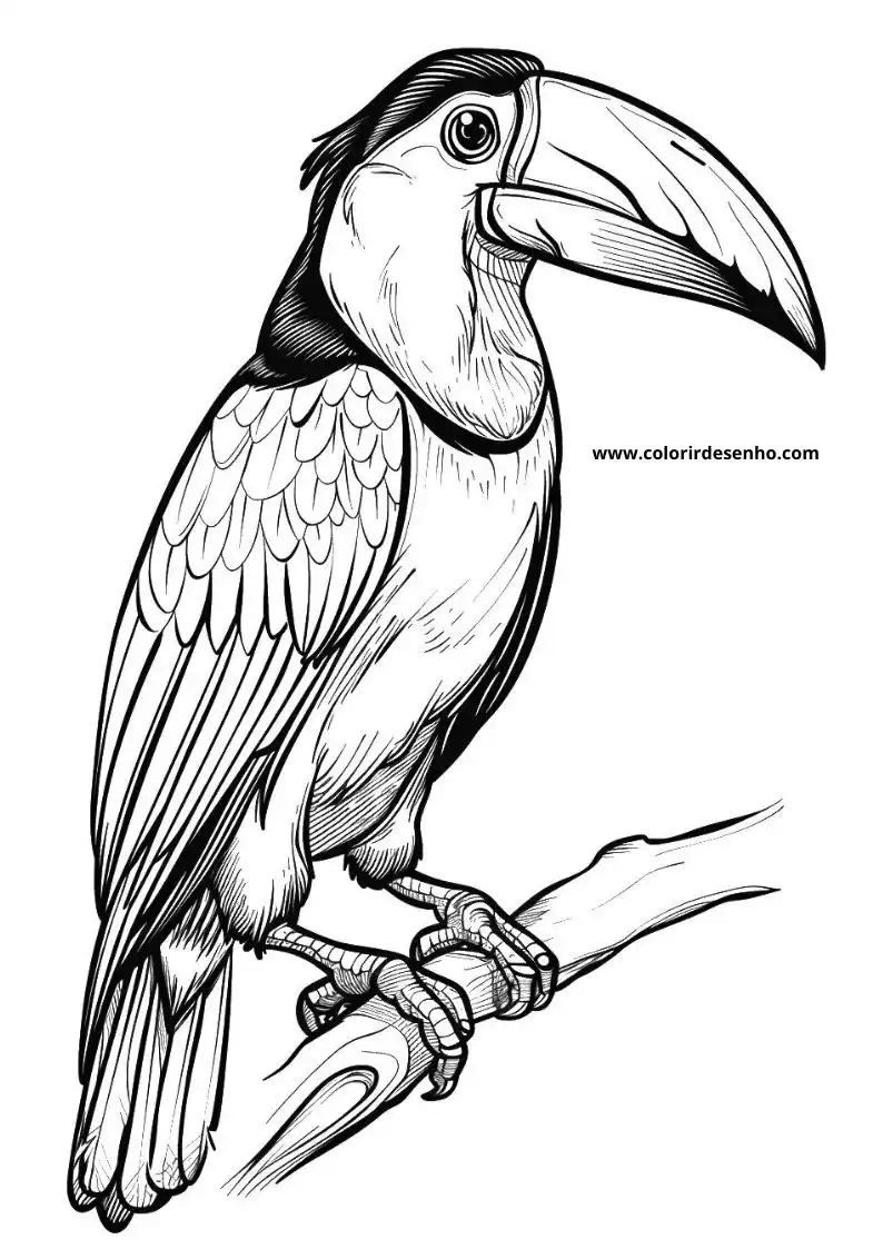 Educational Toucan Coloring Pages 2